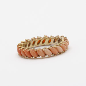 Aliança d´or groc 18K i coral