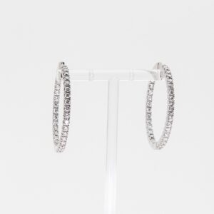 Pendientes Vasari de oro blanco con diamantes