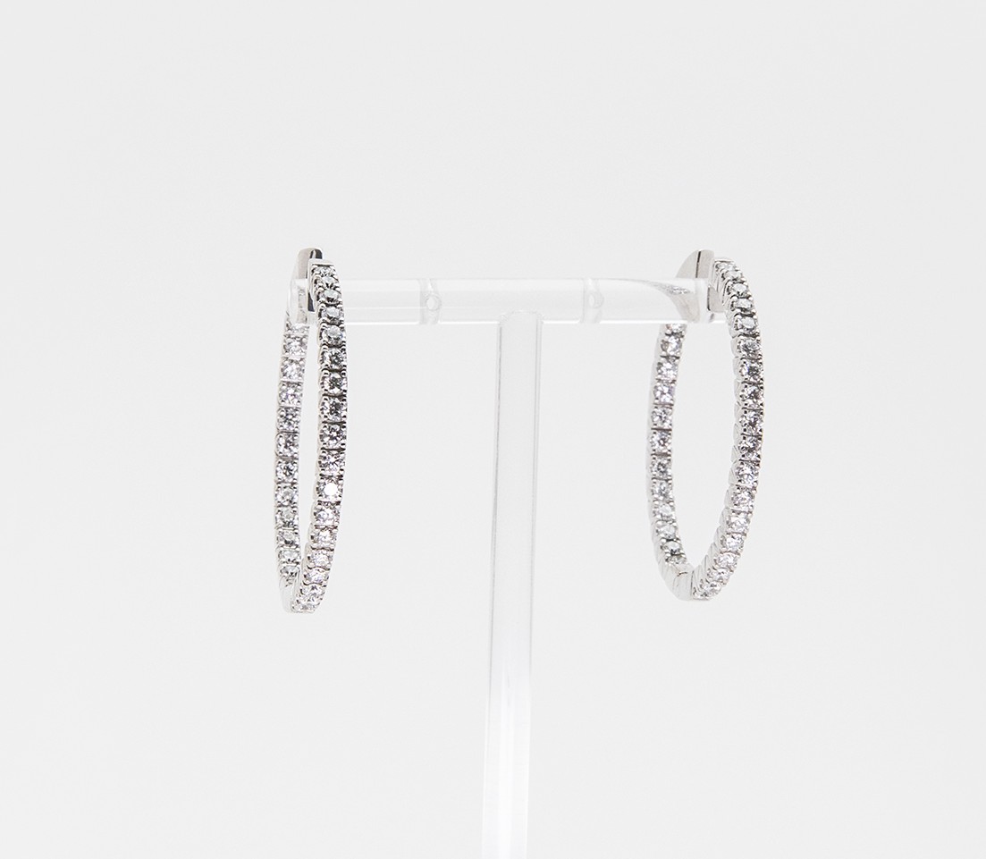 Pendientes Vasari de oro blanco con diamantes
